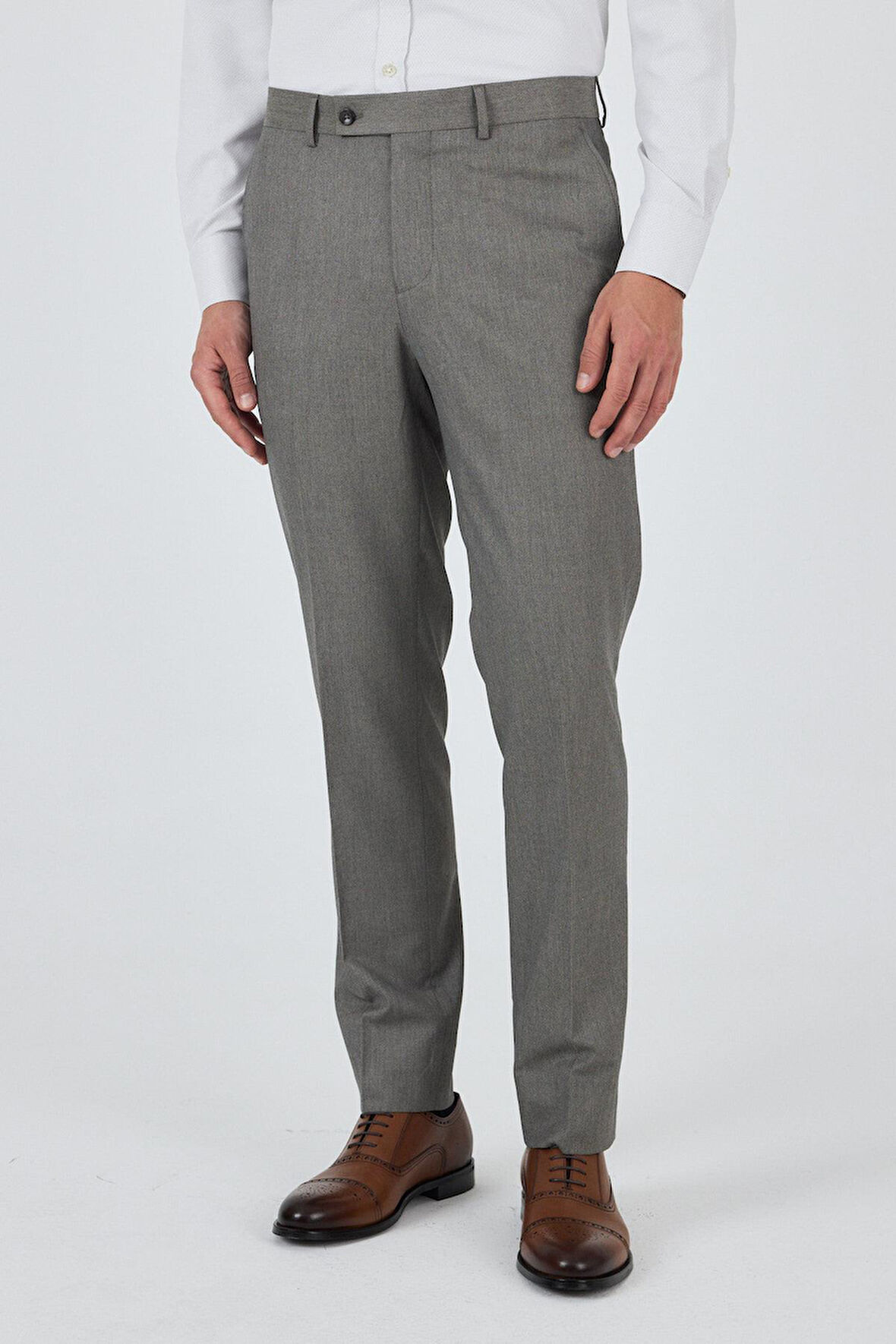 Bej Esnek Yandan Cepli Comfort Fit Classic Pantolon 1003250154