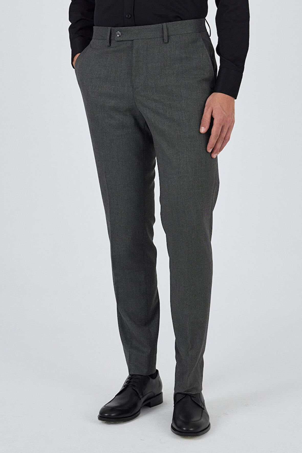 Füme Esnek Yandan Cepli Comfort Fit Classic Pantolon 1003250155