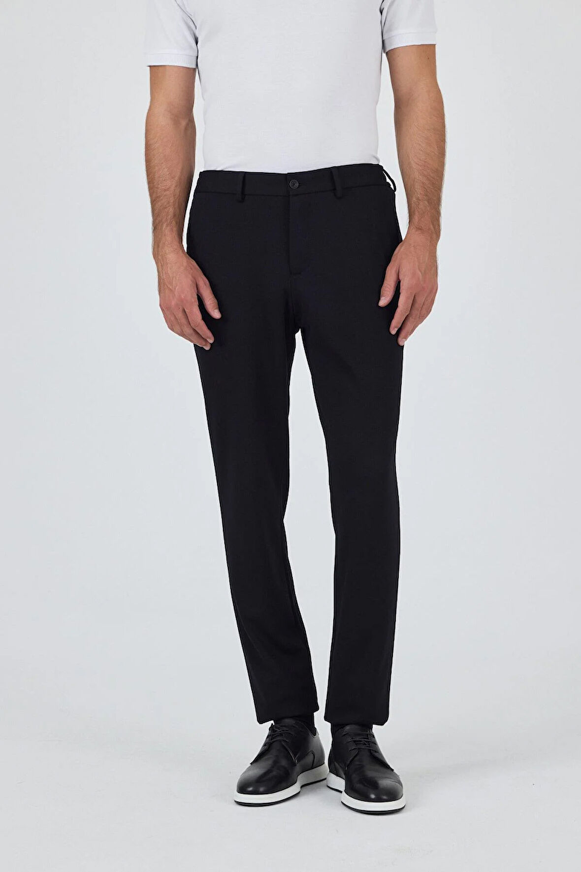 Siyah Esnek Yandan Cepli Casual Slim Fit Jogger Pantolon 1003250156