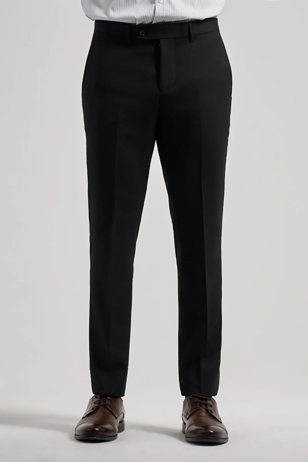 Siyah Esnek Yandan Cepli Slim Fit Classic Pantolon 1003250160