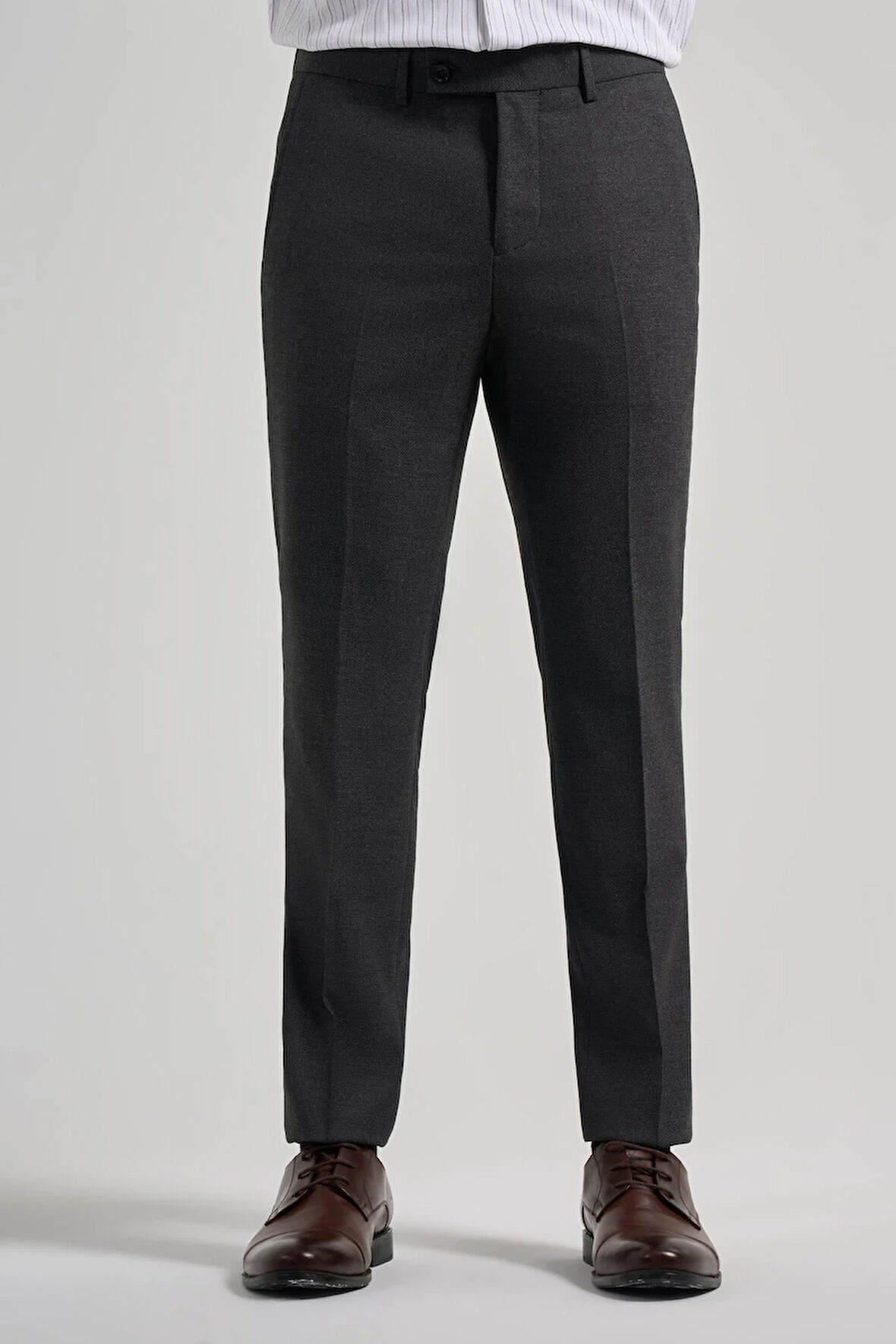 Siyah Esnek Yandan Cepli Slim Fit Classic Pantolon 1003250160
