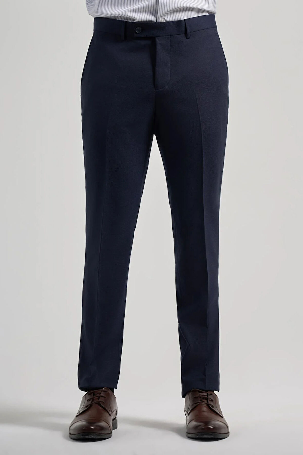 Koyu Lacivert Esnek Yandan Cepli Slim Fit Classic Pantolon 1003250160