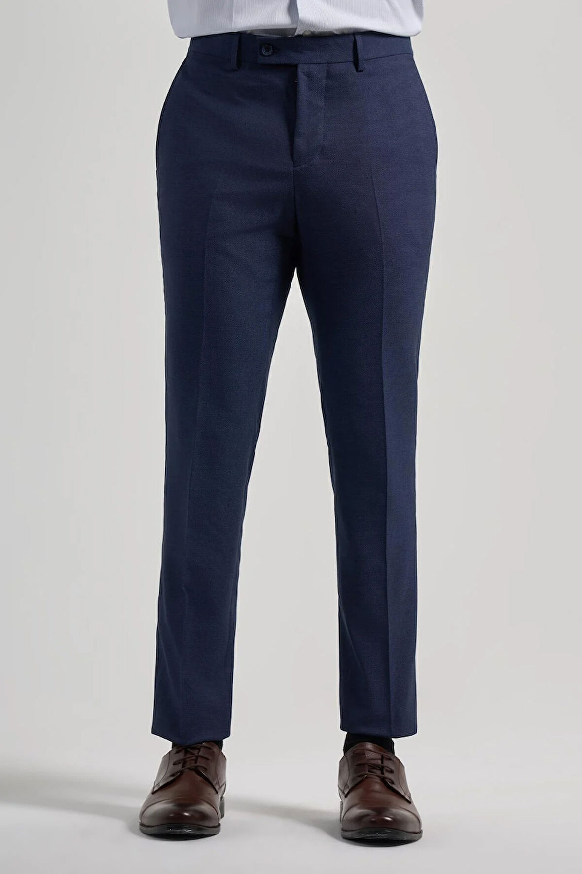 Lacivert Esnek Yandan Cepli Slim Fit Classic Pantolon 1003250160