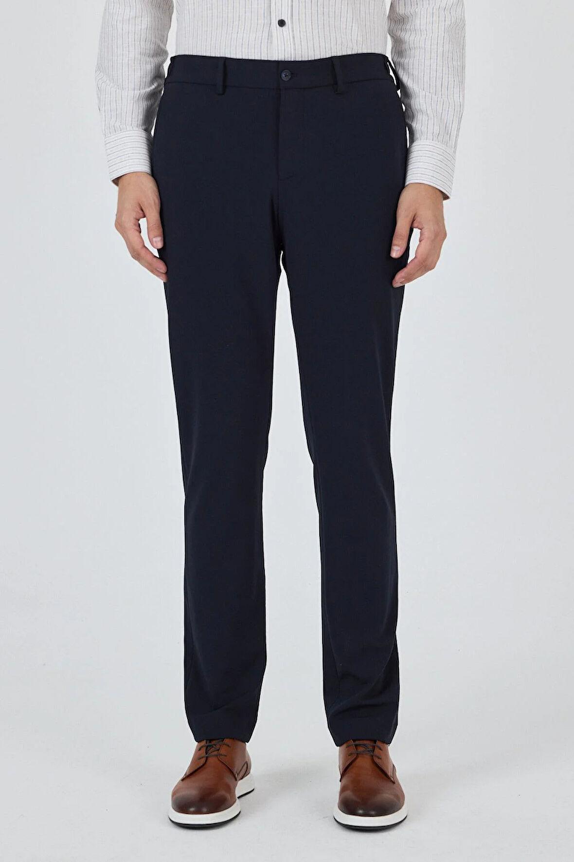 Koyu Lacivert Esnek Yandan Cepli Casual Slim Fit Jogger Pantolon 1003250162