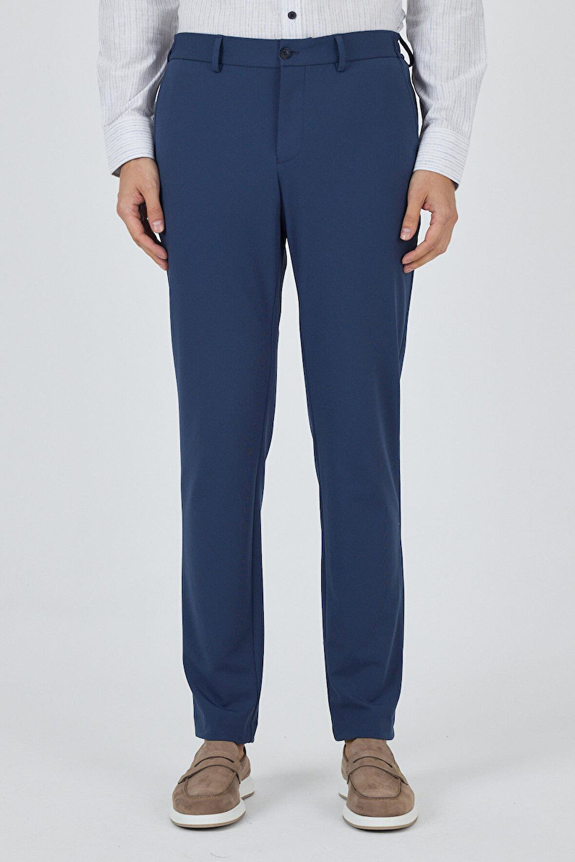 Lacivert Esnek Yandan Cepli Casual Slim Fit Jogger Pantolon 1003250162