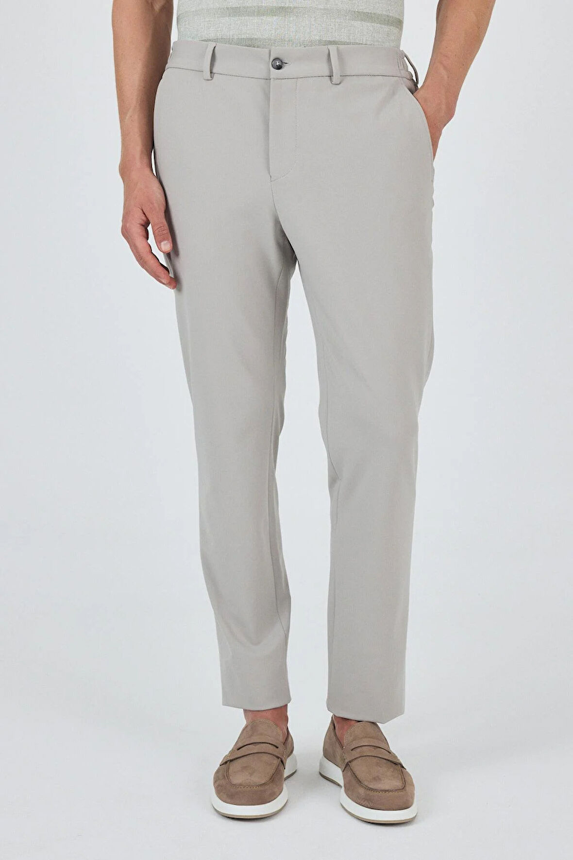 Taş Rengi Esnek Yandan Cepli Casual Slim Fit Jogger Pantolon 1003250162