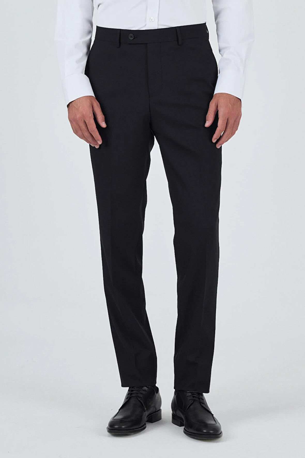 Siyah Yan Cep Açık Paça Comfort Fit Esnek Classic Pantolon 1003250907