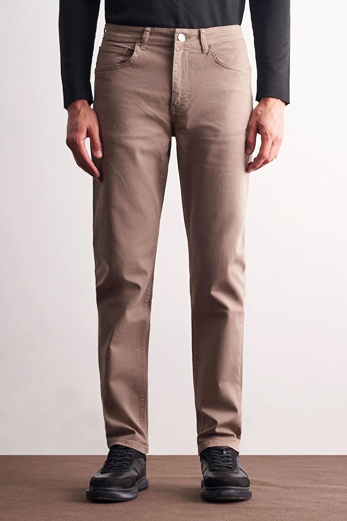 Açık Bej 5 Cep Casual Slim Fit Pamuklu 5 Cep Pantolon 1003255318