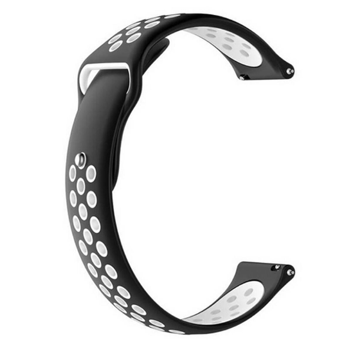 Gpack  Amazfit Bip S 20mm Kordon Delikli Çift Renk Silikon