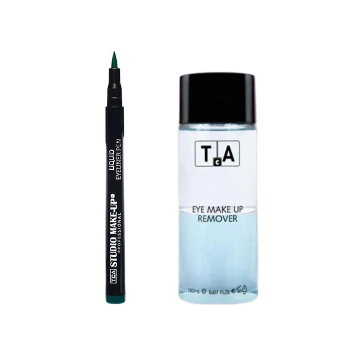 Tca Studio Make-Up Göz Makyaj Temizleyici 150 ml - Likit Eyeliner (1004 Green) Göz Kalemi Hediyeli