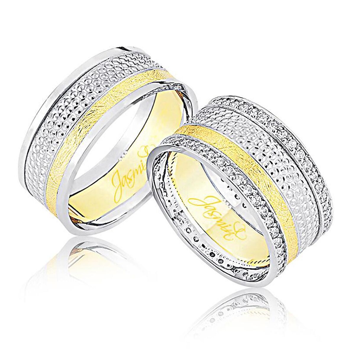 İki Renk Altın Alyans 1004