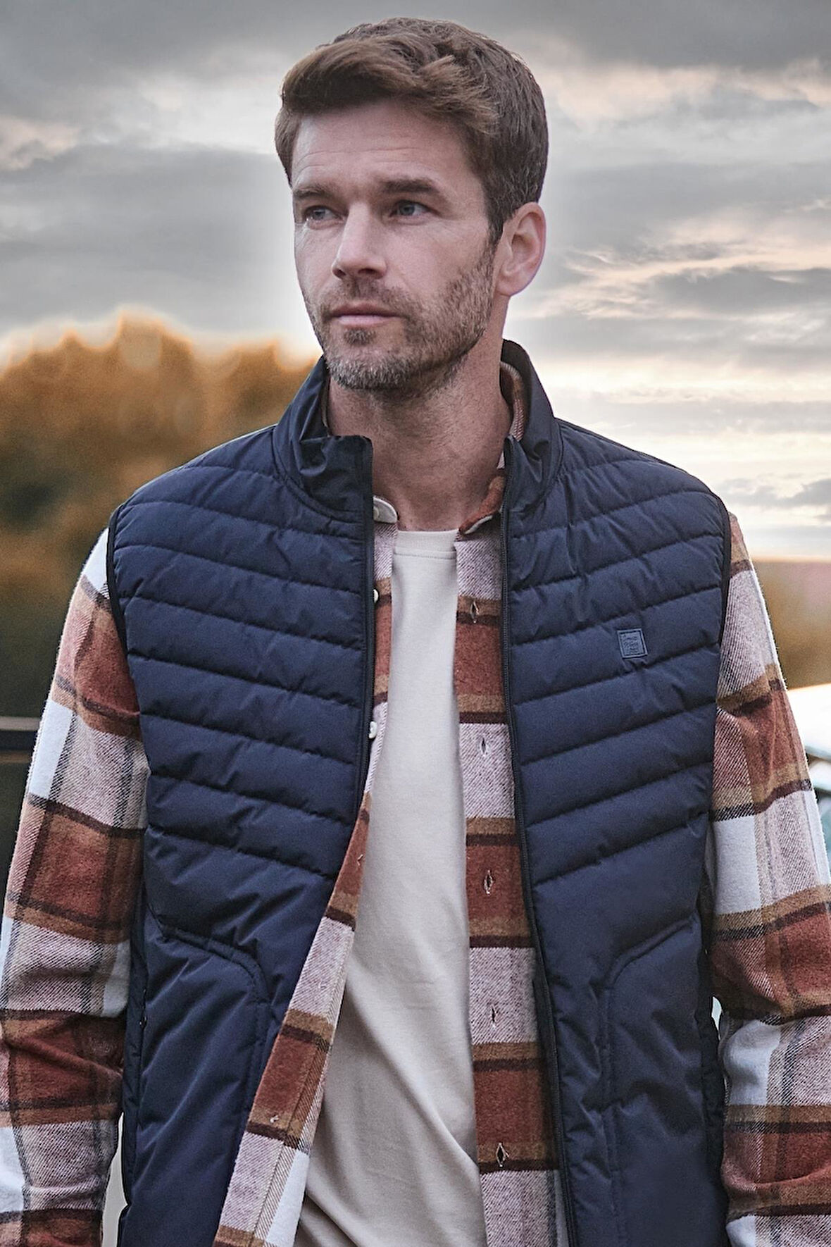 Sütlü Kahverengi Yünlü Ekose Desen Yumuşak Yaka Cepsiz Uzun Kol Casual Comfort Fit Gömlek 1004245227