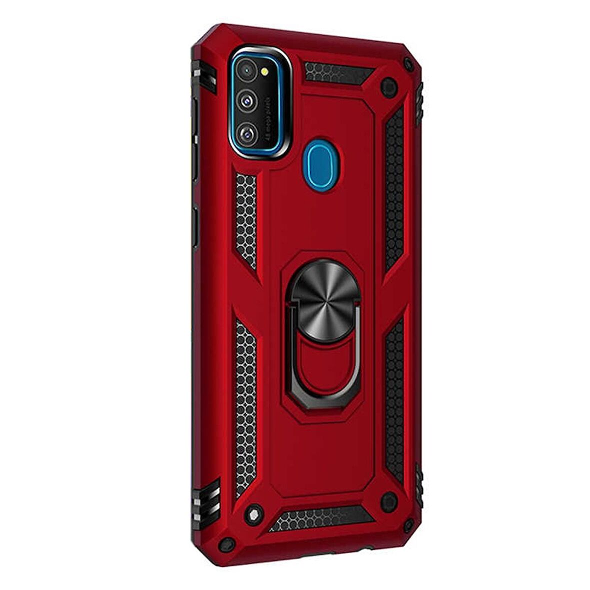 Gpack Samsung Galaxy A21s Kılıf Vega Standlı Yüzüklü MıknatıslıNano Glass