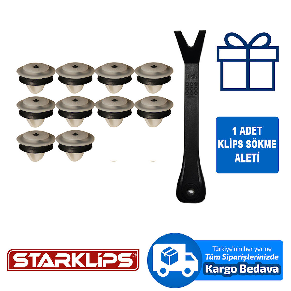 Klips Kapı Audi Seat Skoda VW 7H0843514-7E0843514 10 Adet