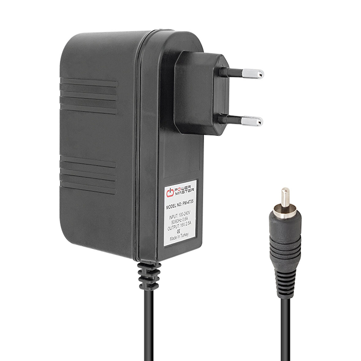 16 VOLT - 2.5 AMPER PRİZ TİPİ TOS FİŞLİ RCA SANTRAL ADAPTÖRÜ 