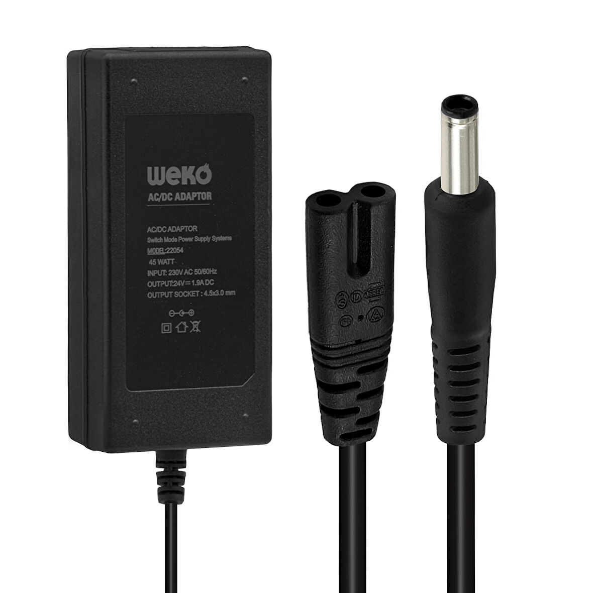 24 VOLT 1.9 AMPER 4.5X3.0MM UÇLU NOTEBOOK ADAPTÖR YERLİ ÜRETİM 