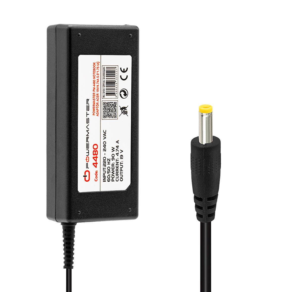 19 VOLT - 4.74 AMPER 5.5*1.75 UÇLU ACER NOTEBOOK ADAPTÖR 