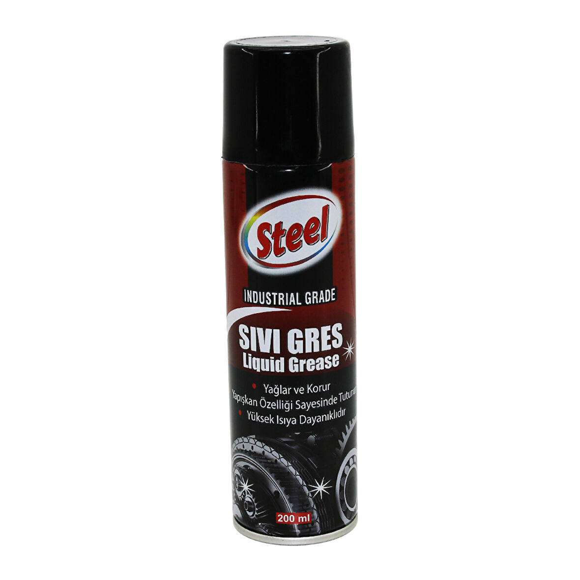 STEEL ST-1304 SIVI GRES SPREY 200ML YAĞLAR - KORUR - ISIYA DAYANIKLI (4694)