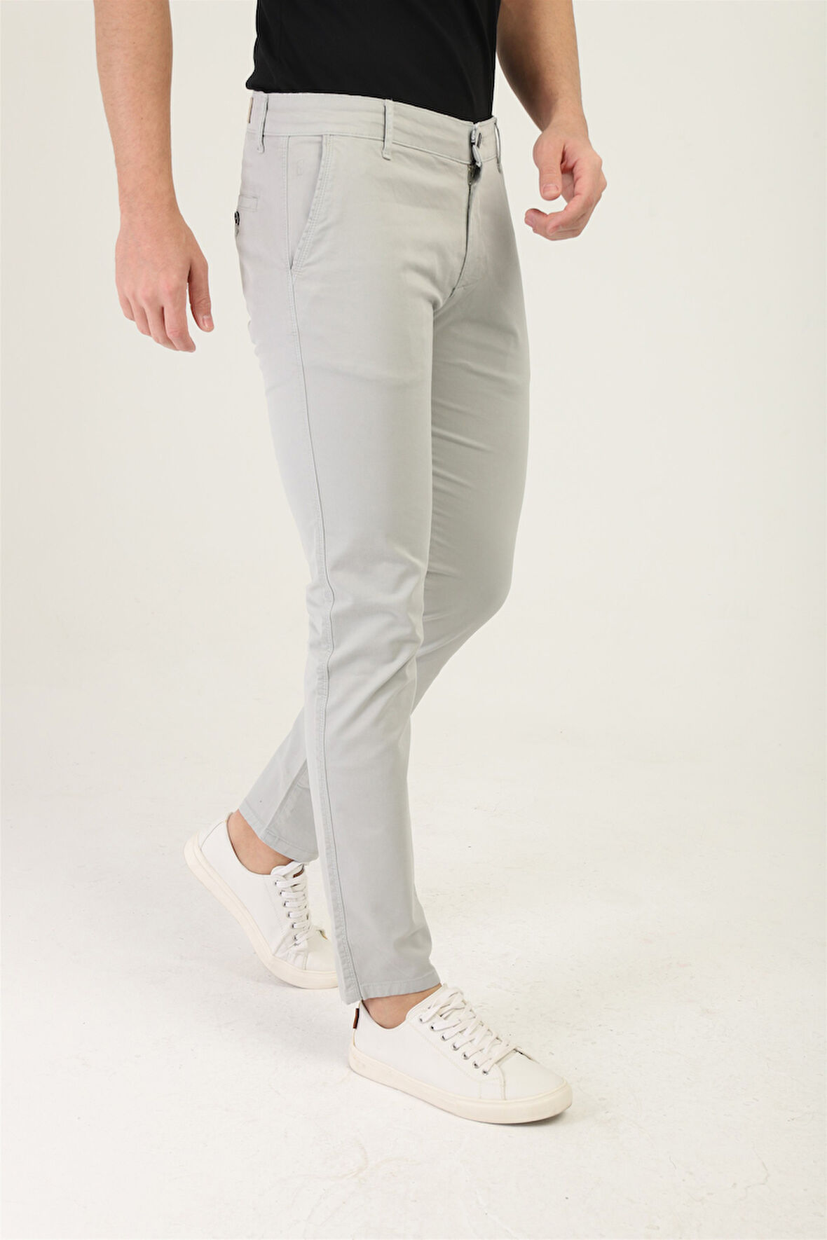 Erkek Likralı Esnek Pamuklu Chino Pantolon