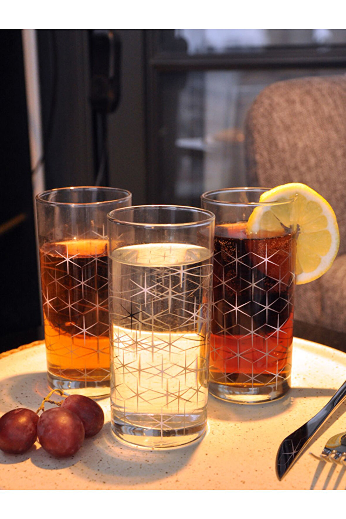 Sipahi Yıldız 3 lü Su-Meşrubat Bardağı 280  Ml