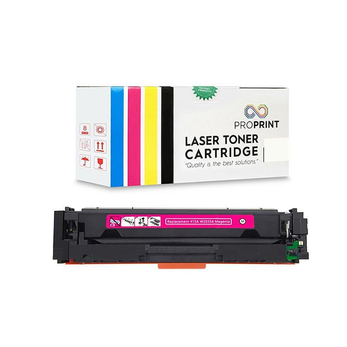 Proprint HP 415A W2033A Kırmızı Muadil Toner Çipsiz 2100 Sy M454dn