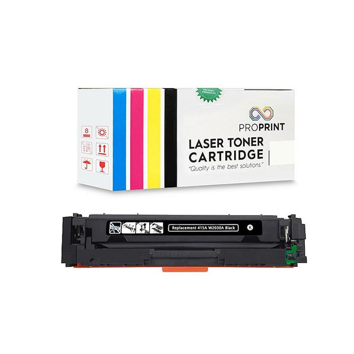 Proprint HP 415A W2030A Siyah Muadil Toner Çipsiz 2400 Sy M479fdn