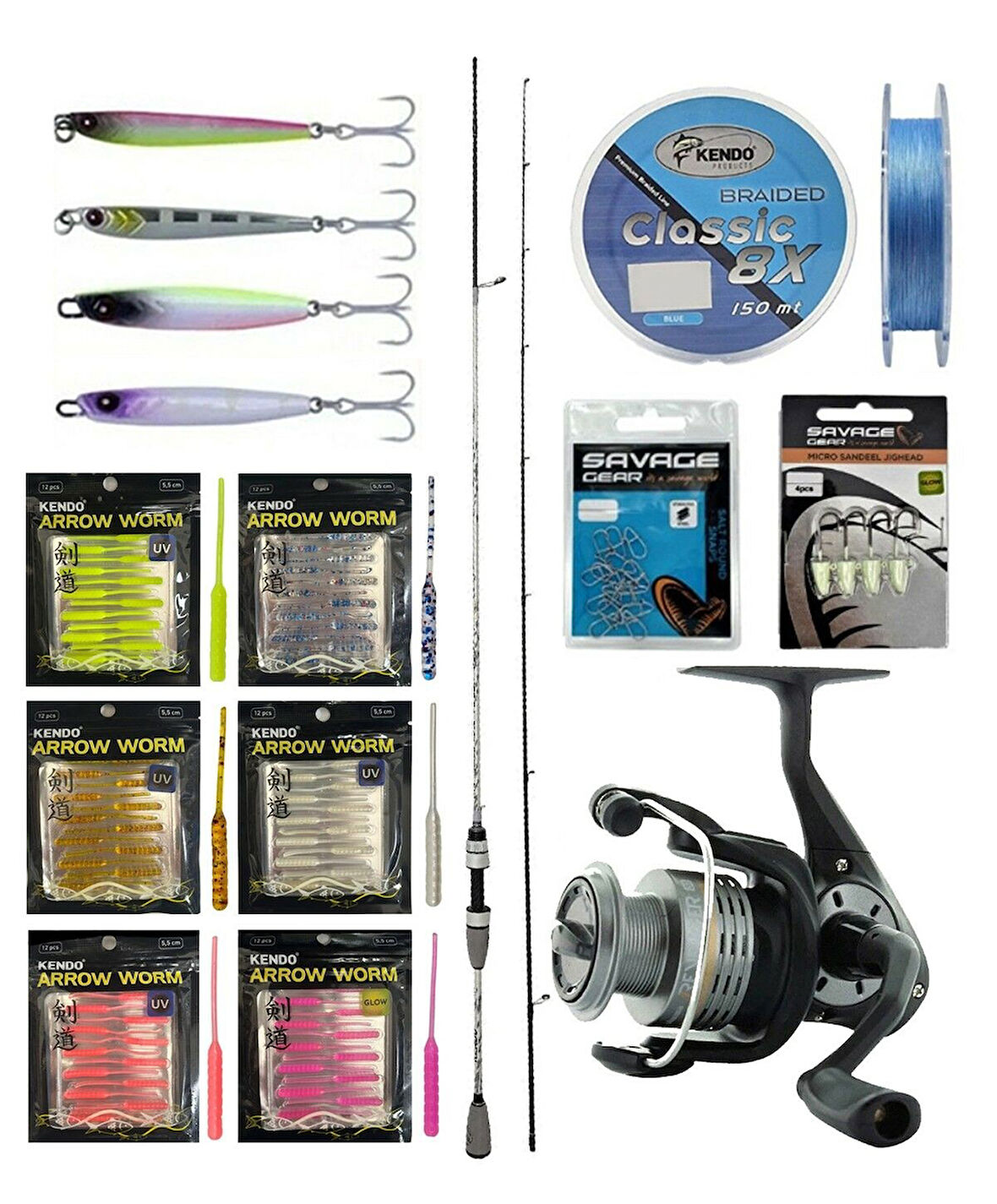 YekOutdoor Arrow Worm LRF Seti Kendo Kenshi Pro 2.10m 1-7 gr Olta Kamışı&Okuma Revenger RV-25 FD Olta Makinesi