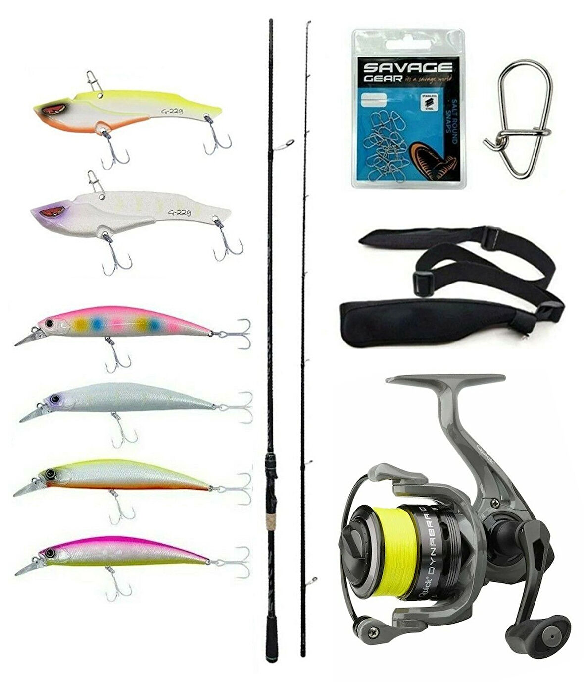 Yek Outdoor Spin Olta Seti Kendo Kenshi Pro 2.65m 10-35gr Olta Kamışı&Dam Quick Dynabraid 4 4000S FD 3+1BB Olta Makinesi