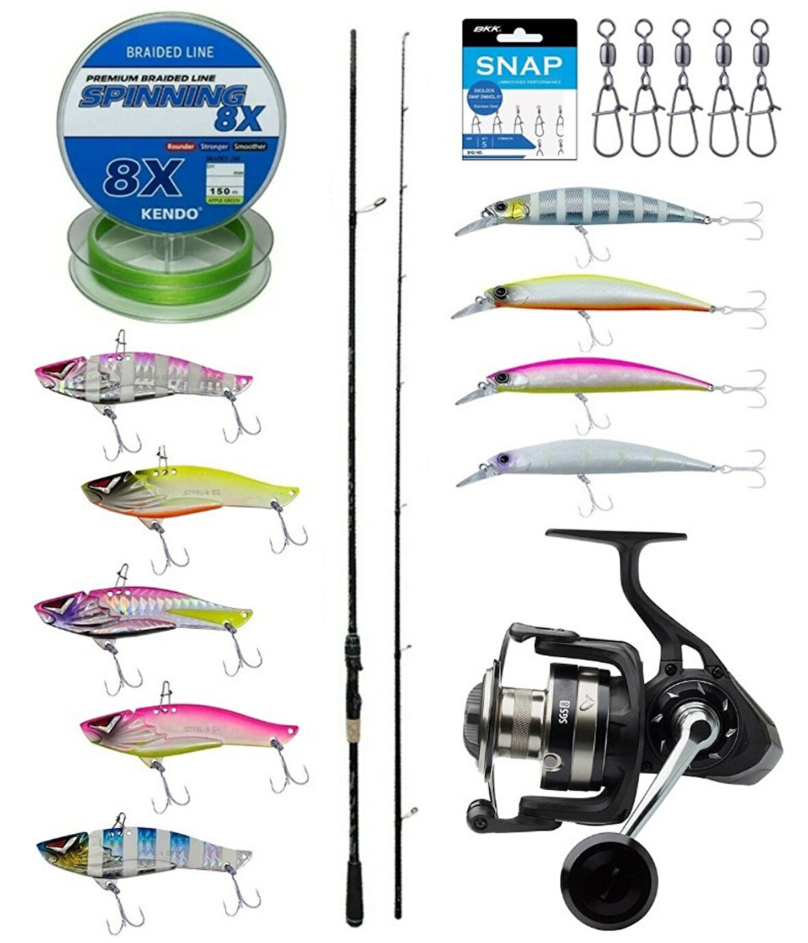 Yek Outdoor Pro Spin Seti Kendo Kenshi Pro 2.73m 12-45gr Olta Kamışı&Savage Gear SGS8 4000 FD 8+1BB Olta Makinesi