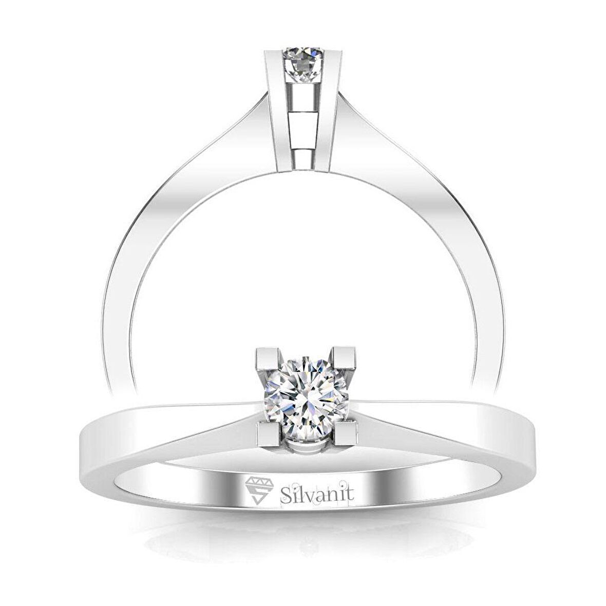 0,12 Karat Pırlanta Tektaş Yüzük