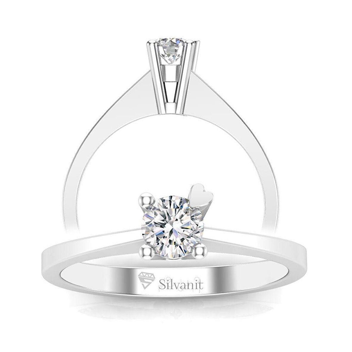 0.40 Karat G Renk Uluslararası Sertifikalı Pırlanta Tektaş Yüzük