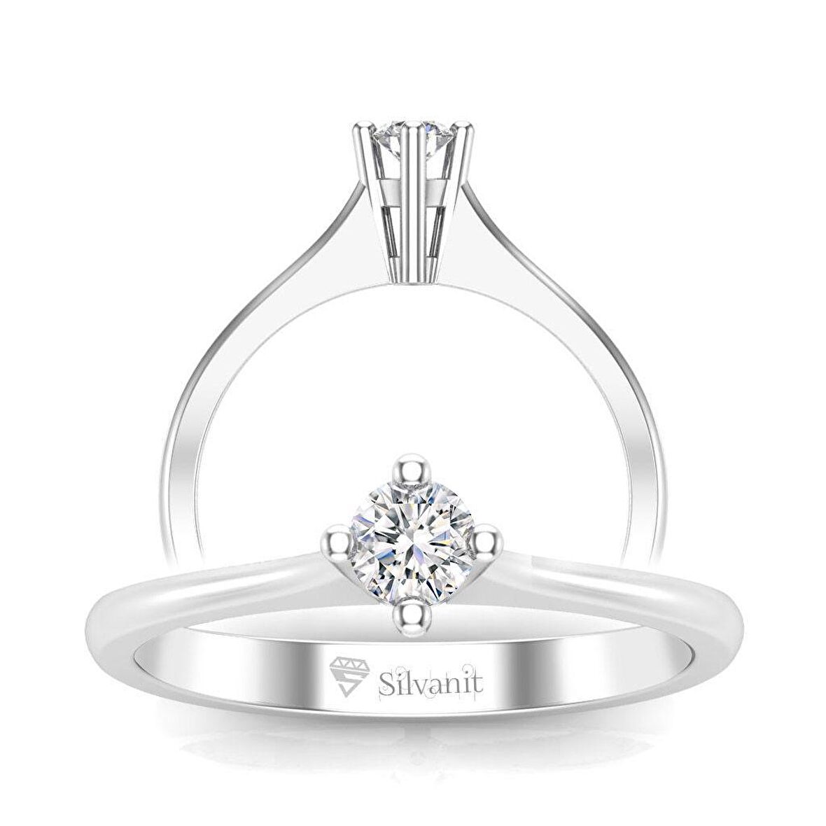 0,15 Karat Pırlanta Tektaş Yüzük