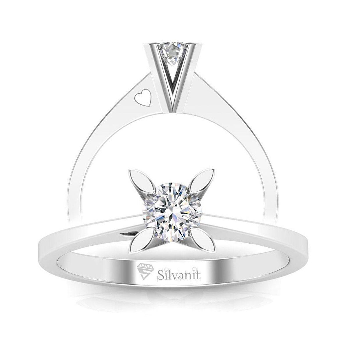 0,20 Karat Pırlanta Tektaş Yüzük