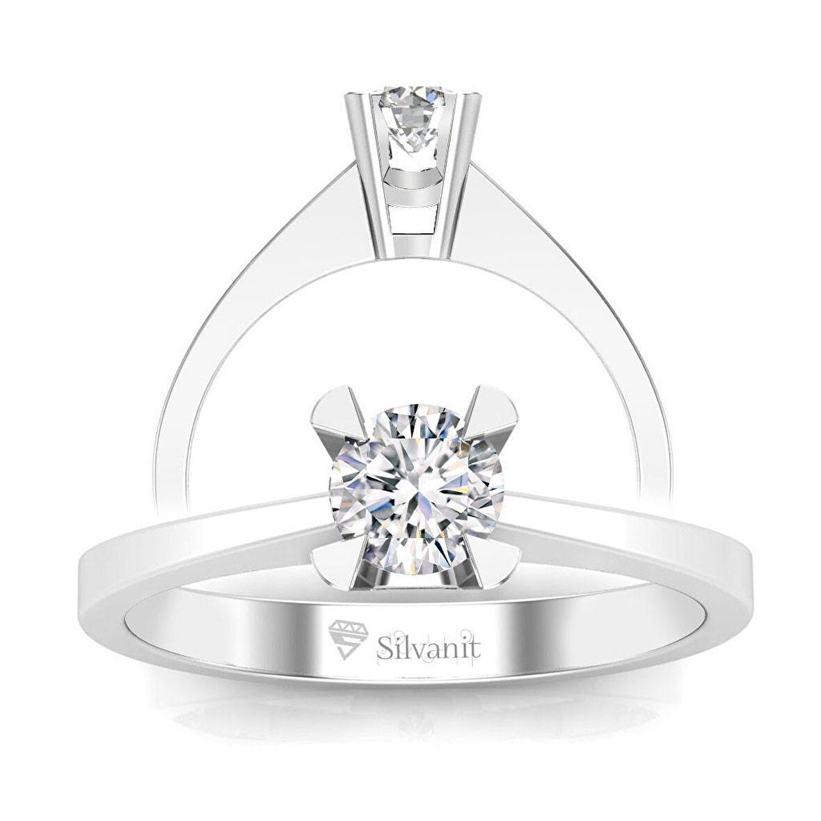 0,50 Karat G Renk Uluslararası Sertifikalı Pırlanta Tektaş Yüzük