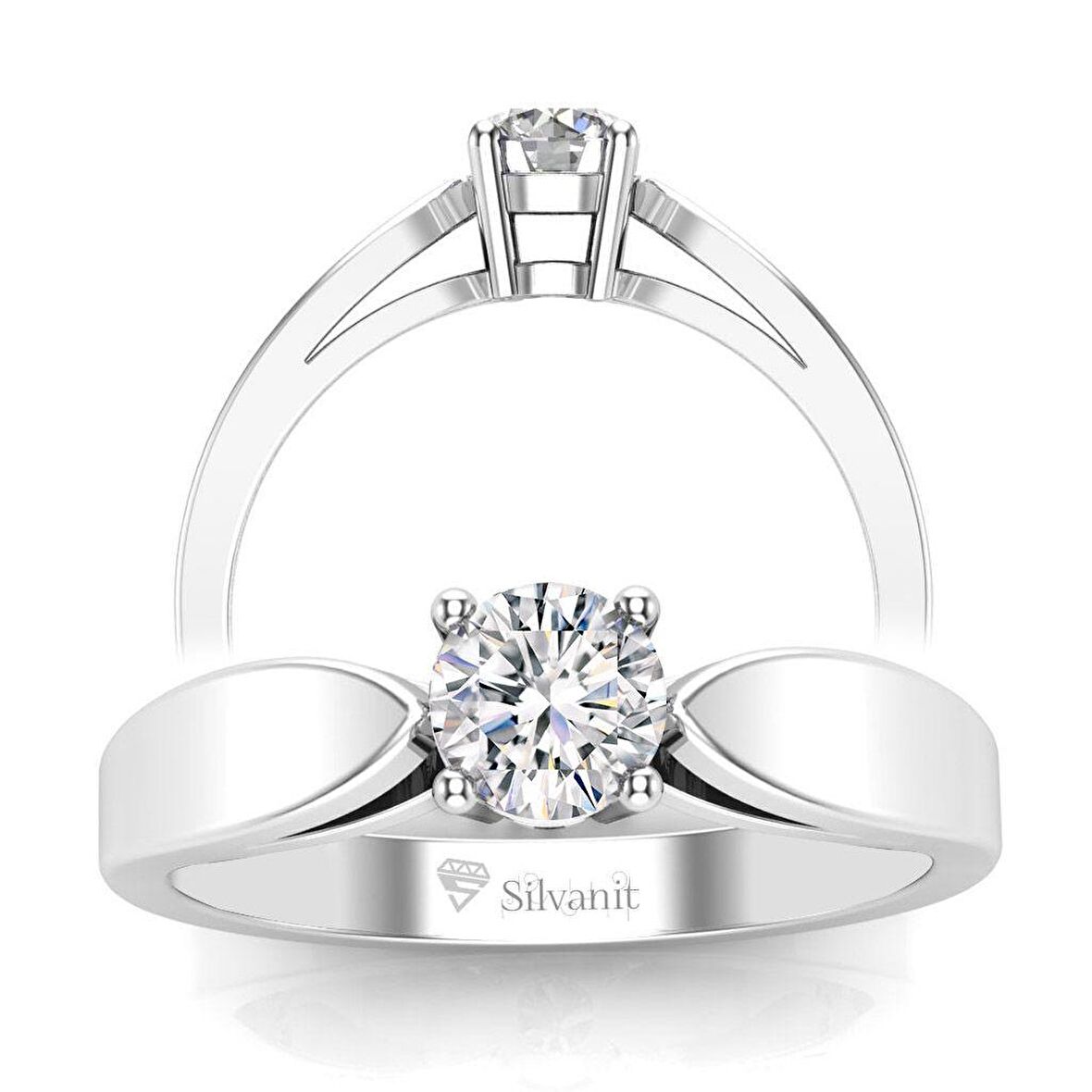 0,50 Karat G Renk Uluslararası Sertifikalı Pırlanta Tektaş Yüzük