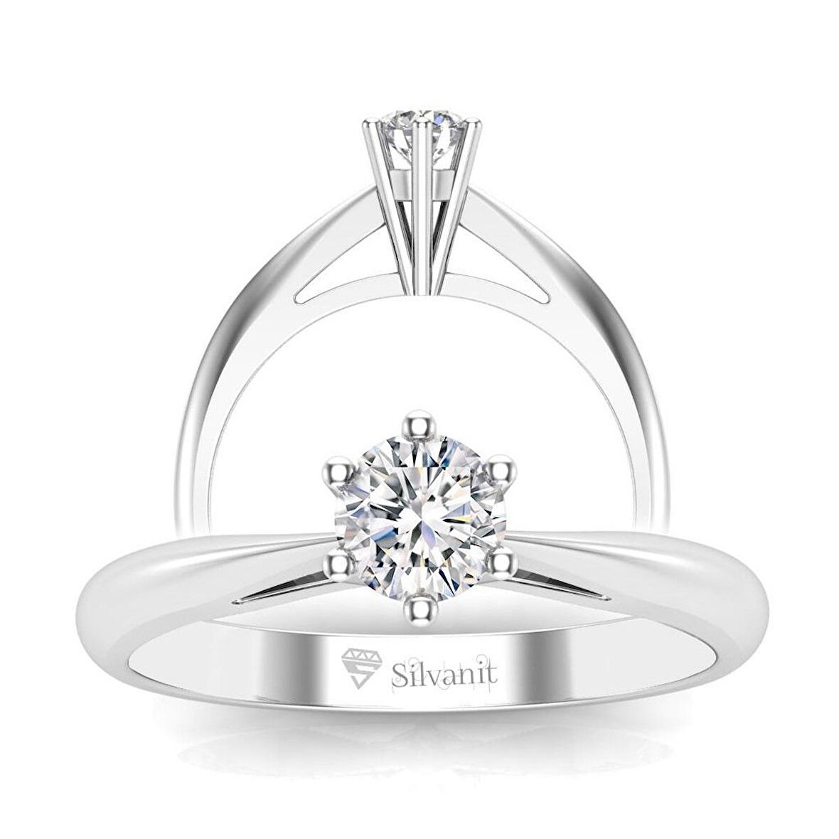 0,30 Karat E Renk Uluslararası Sertifikalı Pırlanta Tektaş Yüzük