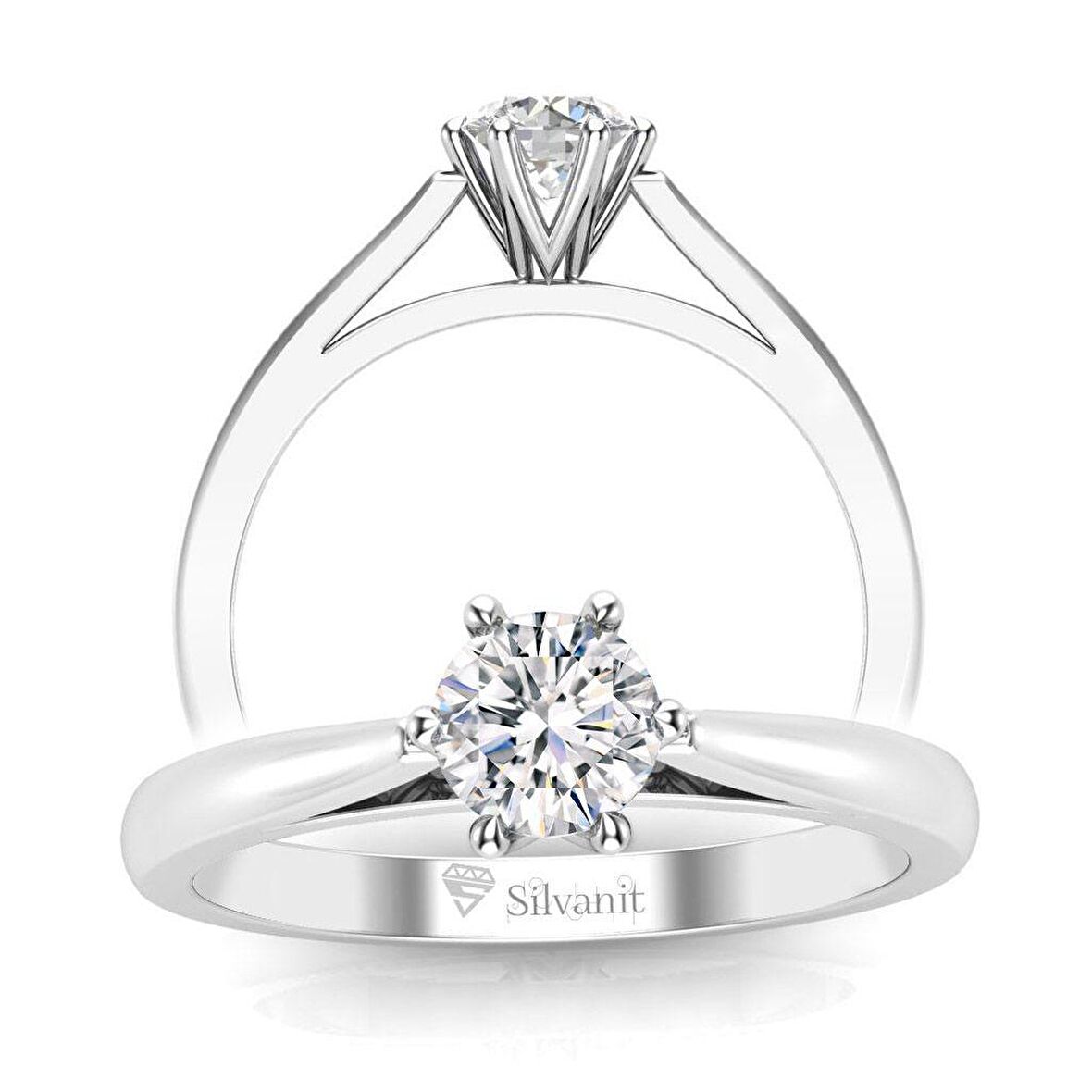 0,30 Karat G Renk Uluslararası Sertifikalı Pırlanta Tektaş Yüzük