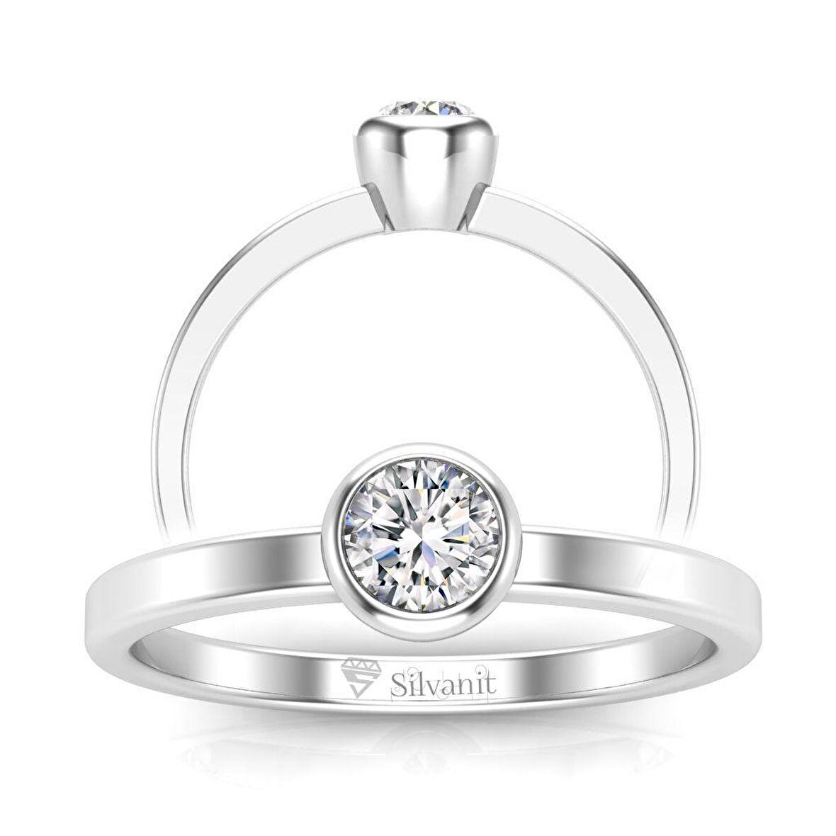 0,30 Karat G Renk Uluslararası  Sertifikalı Pırlanta Tektaş Yüzük