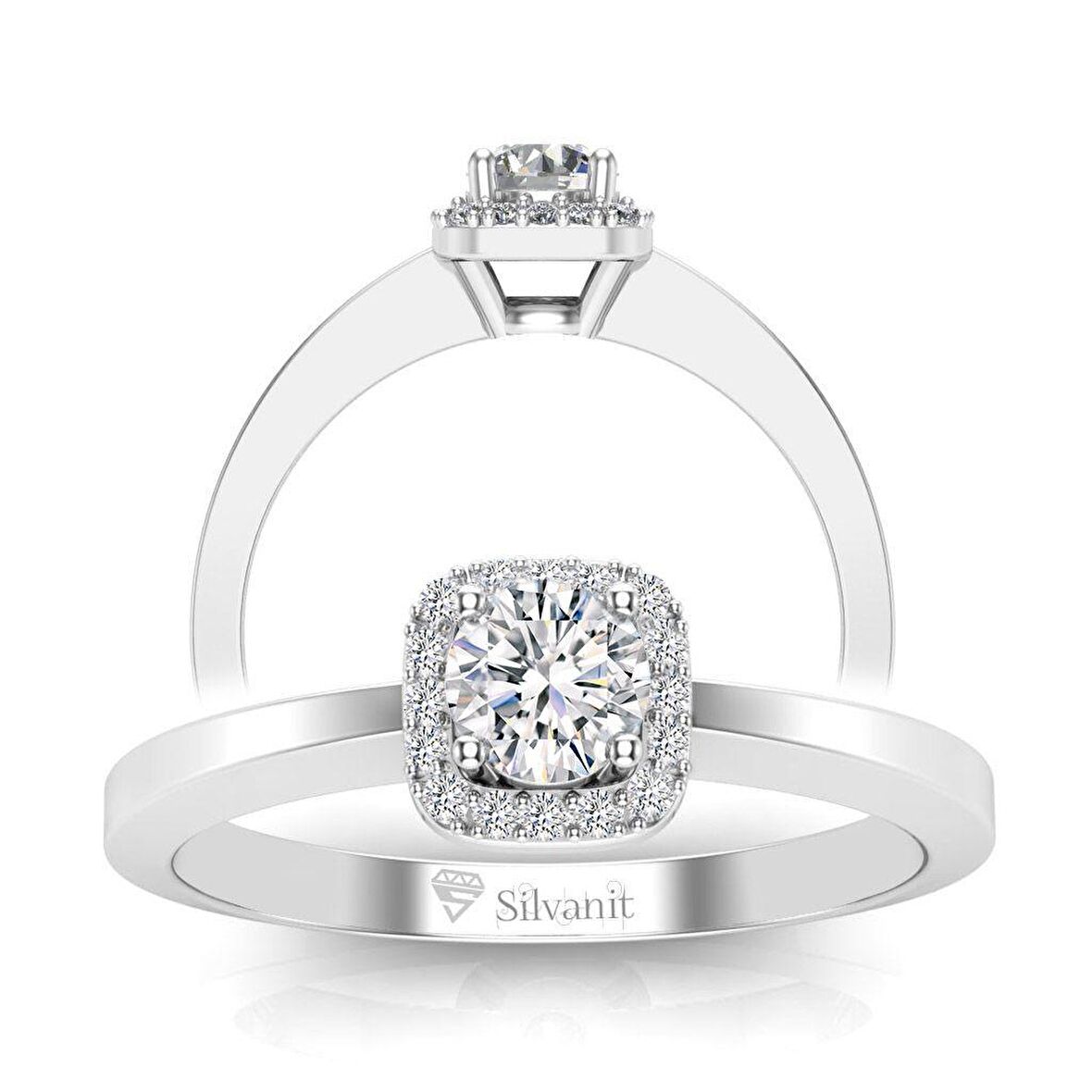 0,45 Karat G Renk Uluslararası Sertifikalı Pırlanta Tektaş Yüzük