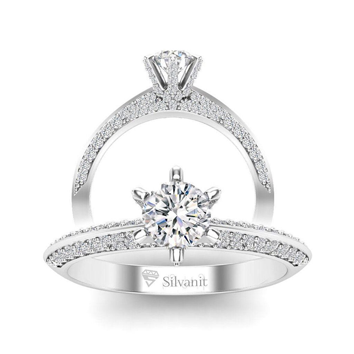 0,70 Karat G Renk Uluslararası Sertifikalı Pırlanta Tektaş Yüzük