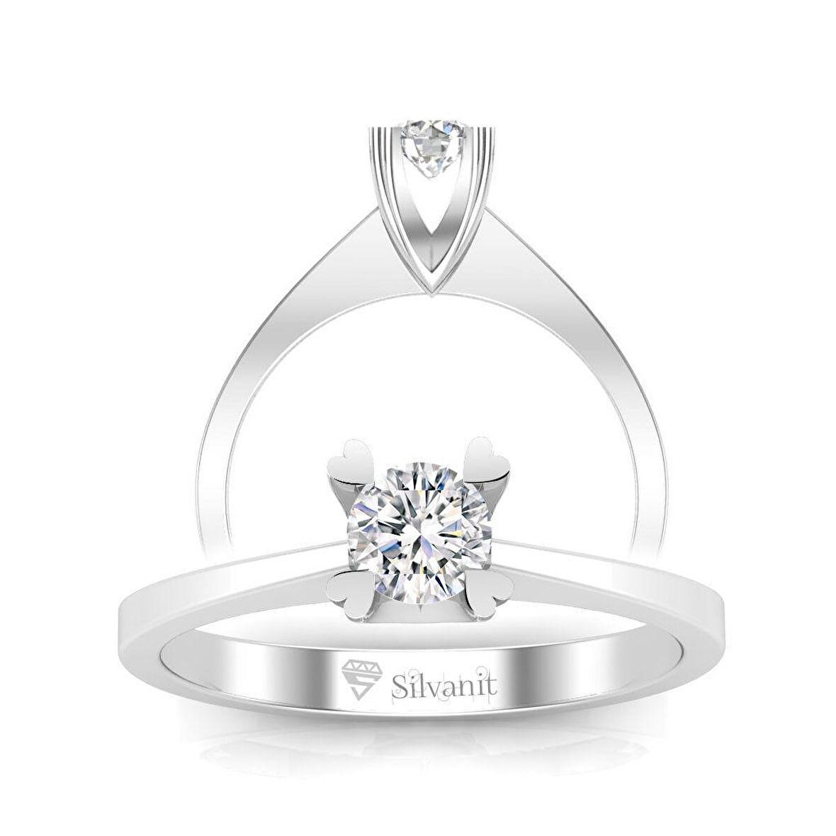 0.40 Karat G Renk Uluslararası Sertifikalı Pırlanta Tektaş Yüzük