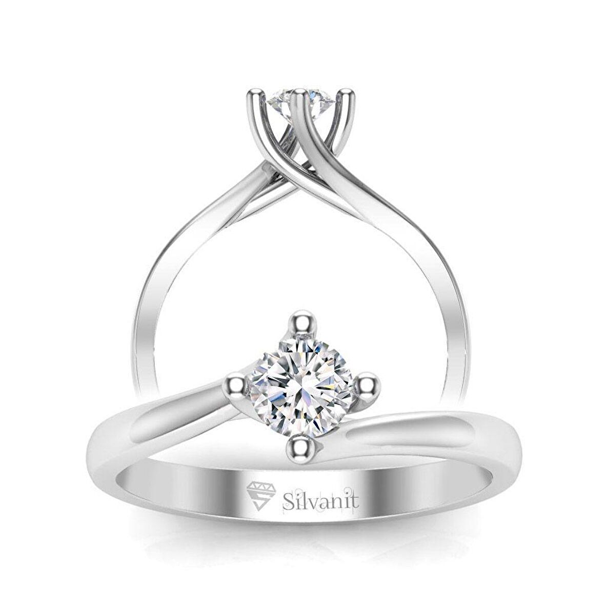 0.40 Karat G Renk Uluslararası Sertifikalı Pırlanta Tektaş Yüzük