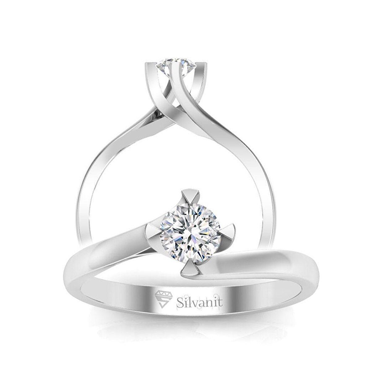 0,30 Karat F Renk Uluslararası Sertifikalı Pırlanta Tektaş Yüzük