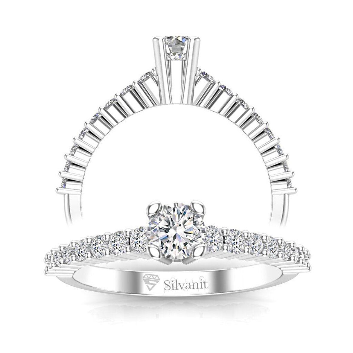 0,60 Karat G Renk Uluslararası Sertifikalı Pırlanta Tektaş Yüzük