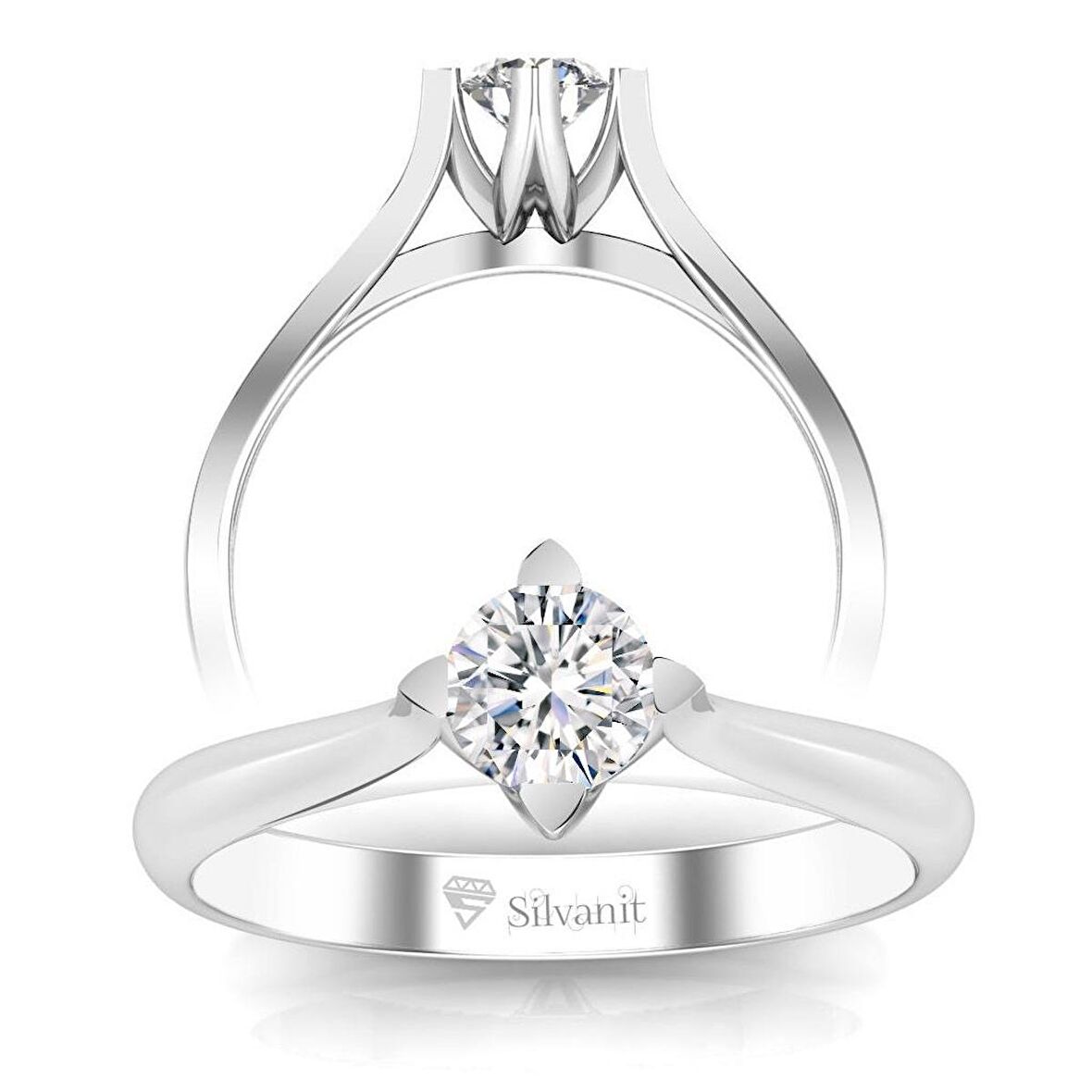 0,40 Karat G Renk Uluslararası Sertifikalı Pırlanta Tektaş Yüzük