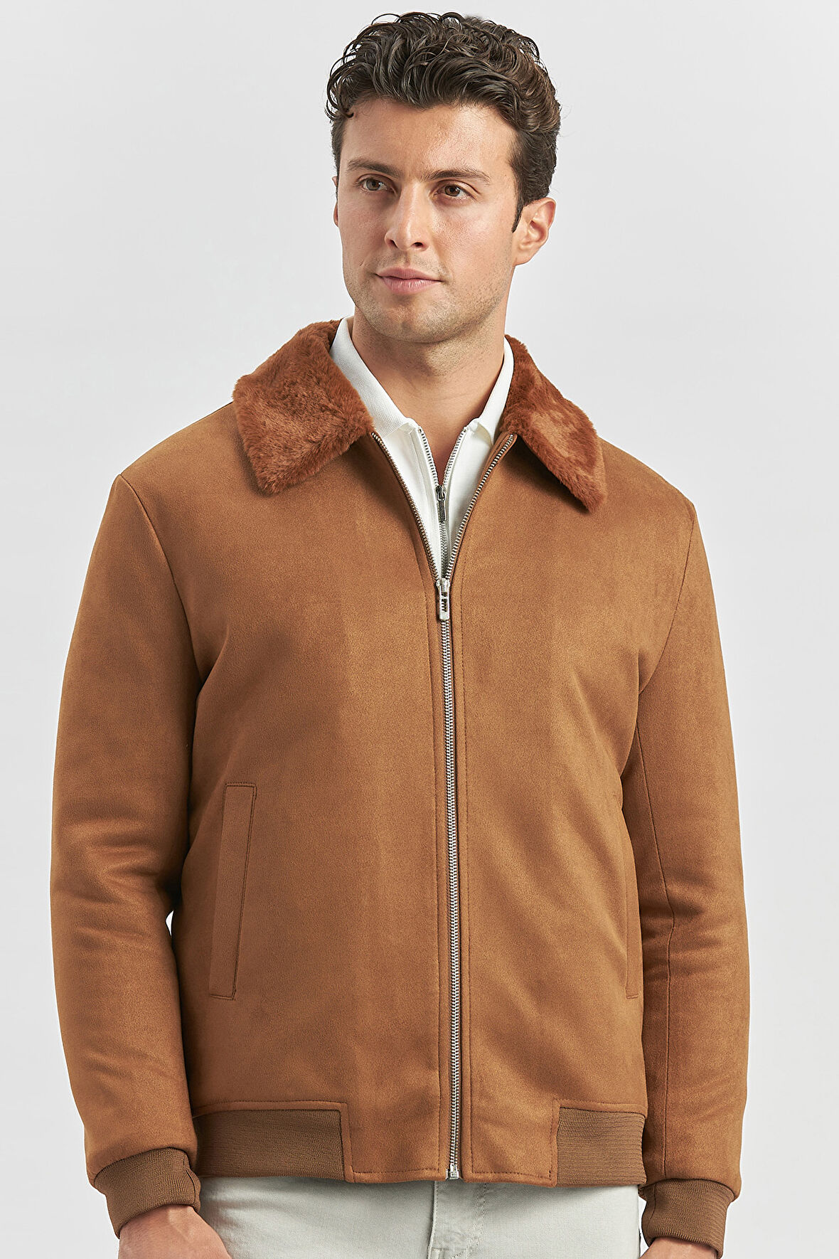Dolumlu Kürklü Yaka Likralı Kapitoneli Astar Slim Fit Dar Kesim Casual Mont 1007245152