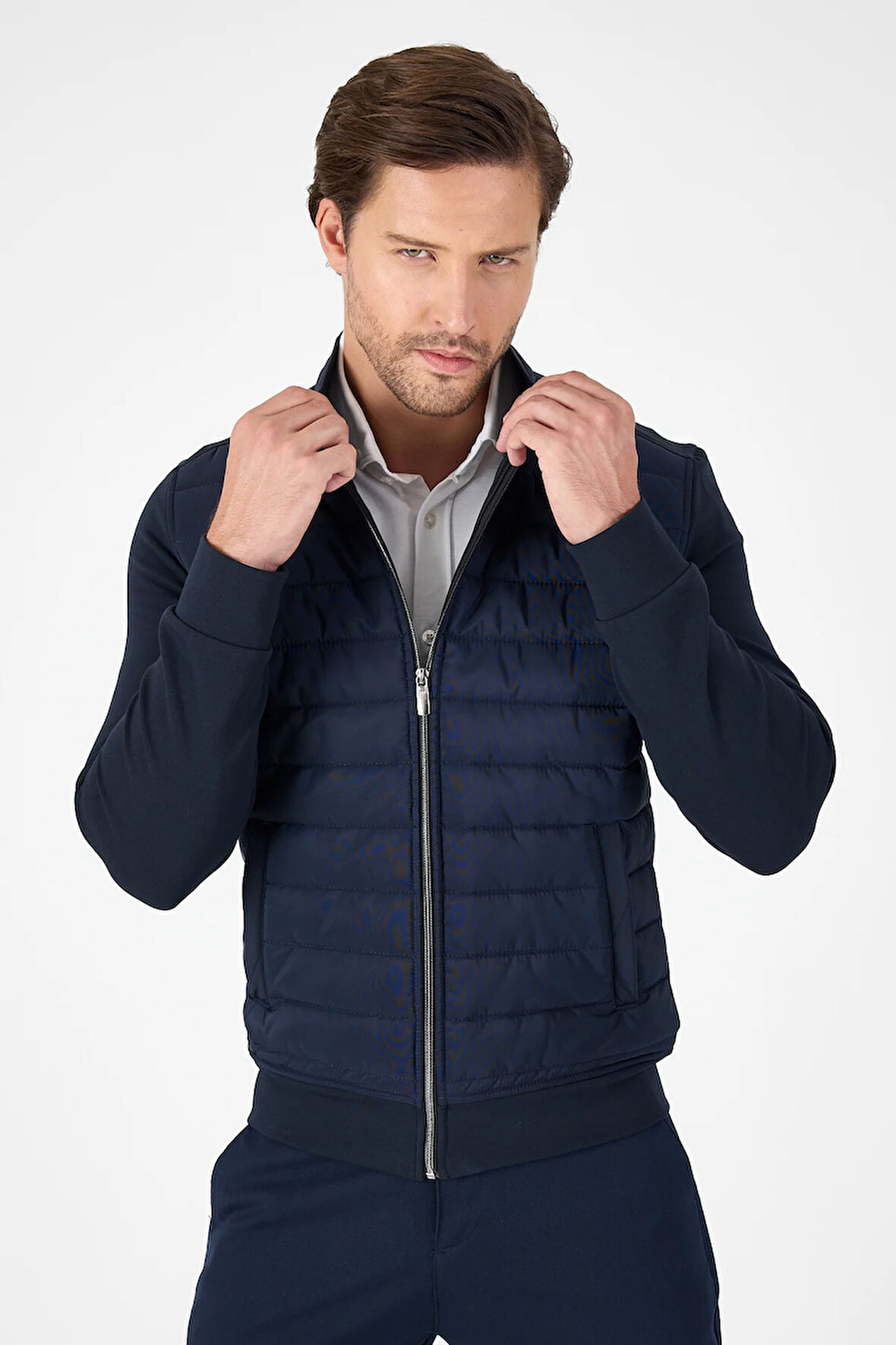 Düz Suprem Dik Yaka Astarsız Slim Fit Mont 1007250114
