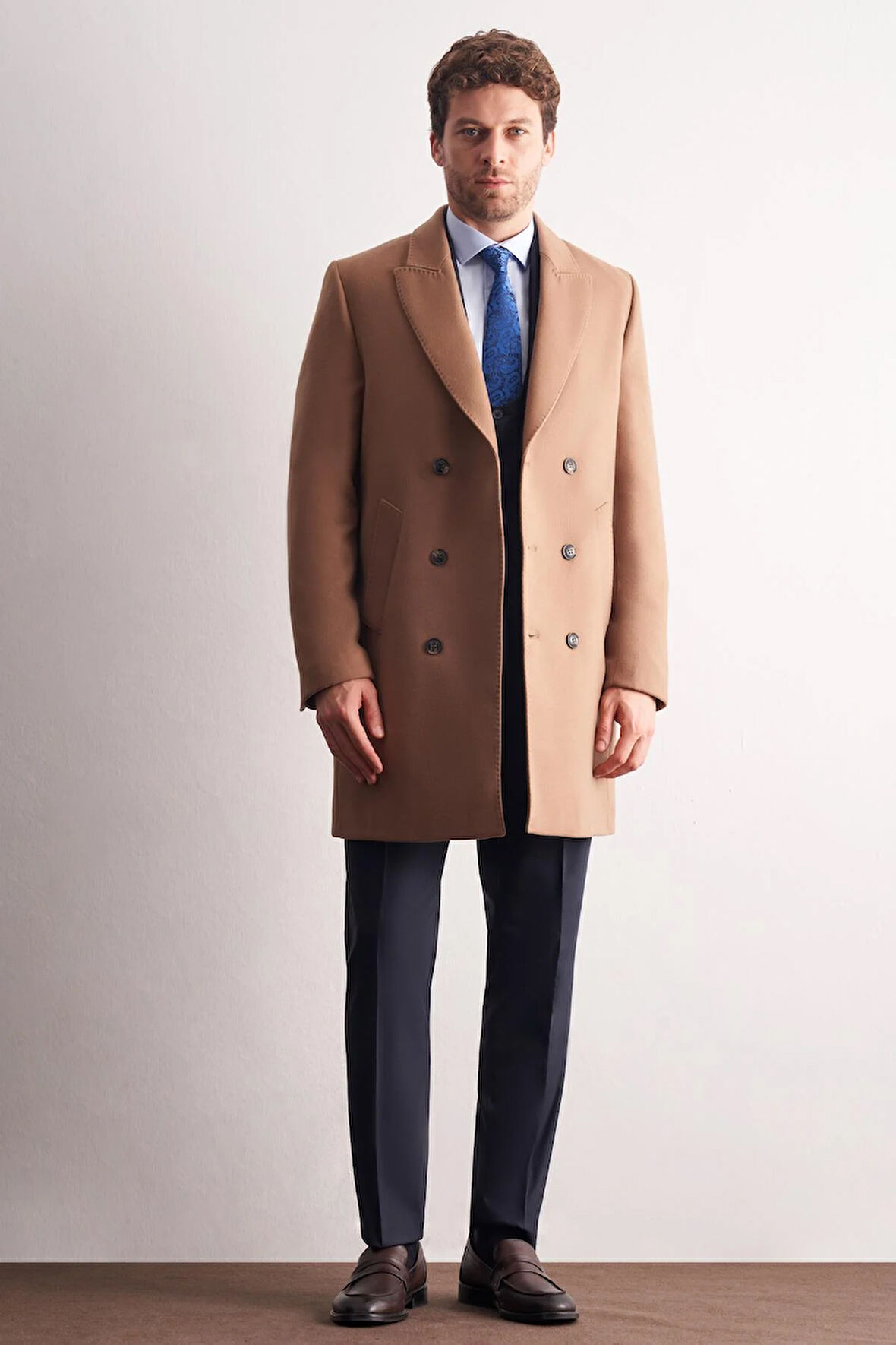 Camel Kılıç Yaka Kruvaze Comfort Fit Esnek Classic Kaban 1008255164