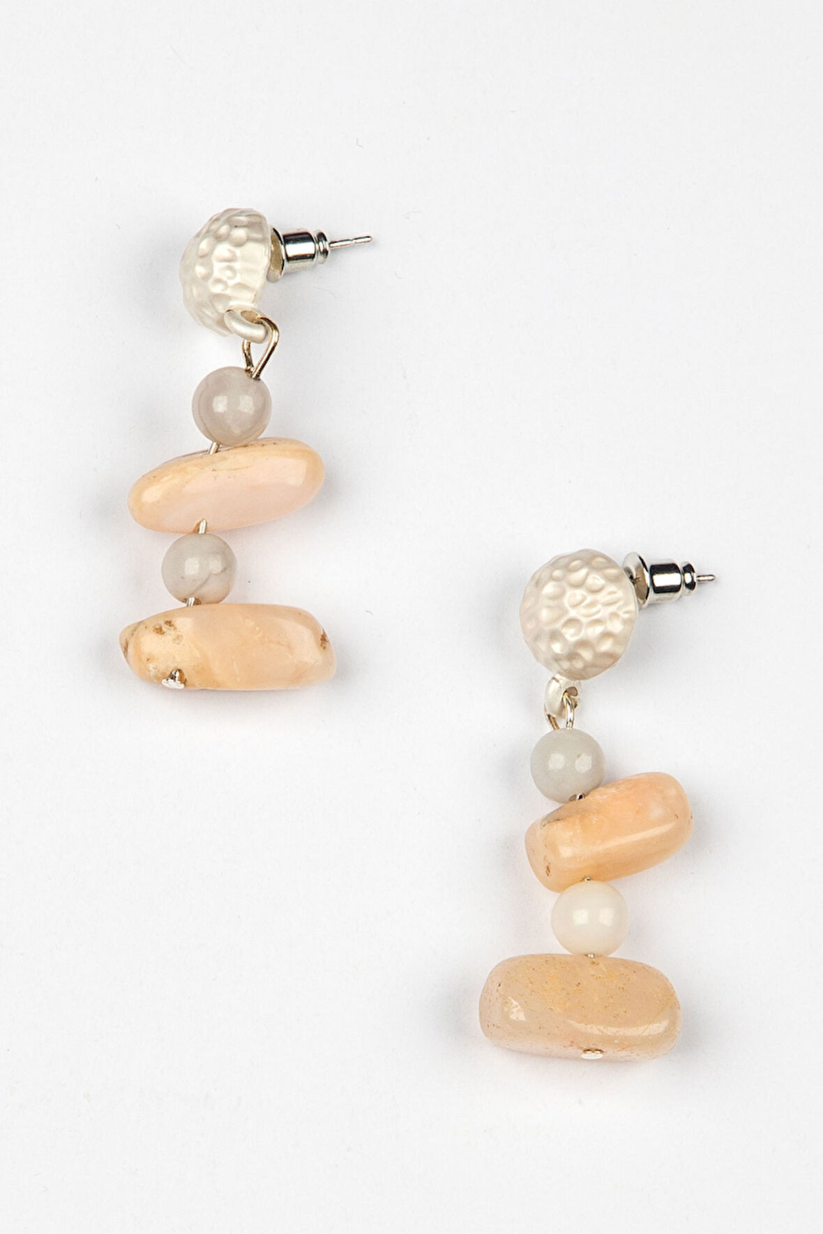 Doğal Taşlı Otantik Pirinç Küpe