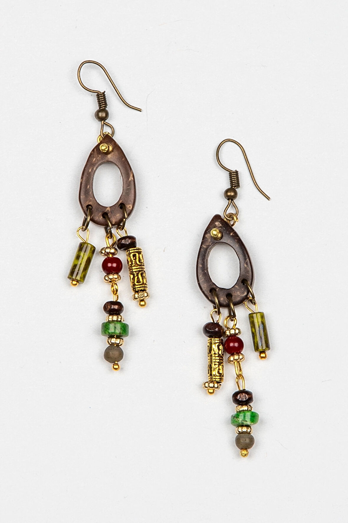 Doğal Taşlı Etnik Otantik Küpe